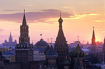 St. Basil's Cathedral and Kremlin, Moscow, Russia