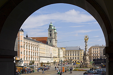 Old center, Hauptplatz (main square), Linz, Upper Austria, Austria, Europe