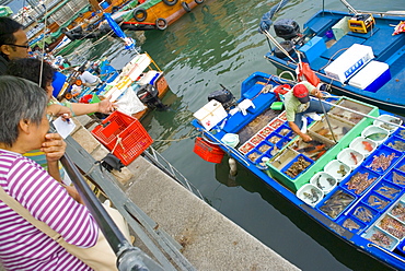 Fishing boats, Sai Kung, New Territories, Hong Kong, China, Asia