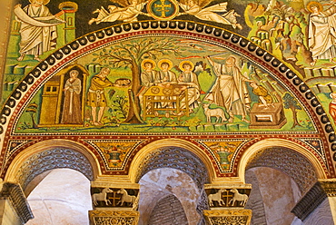 Interior of Basilica di San Vitale, Ravenna, UNESCO World Heritage Site, Emilia Romagna, Italy, Europe