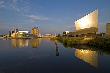 Lowry Centre and Imperial War Museum North, Salford Quays, Manchester, England, United Kingdom, Europe