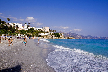 Torrecilla beach, Nerja, Costa del Sol, Andalucia, Spain, Europe