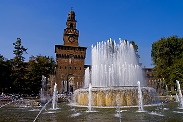 Castle Sforzesco, Milan, Lombardy, Italy, Europe