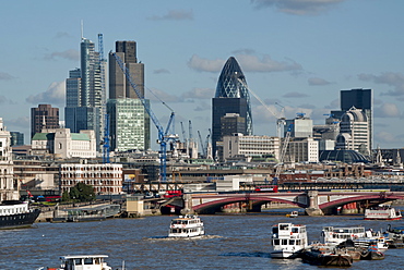 City skyline with Heron Tower, London, England, United Kingdom, Europe