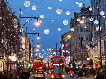 Oxford Street at Christmas, London, England, United Kingdom, Europe