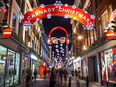 Christmas lights, Carnaby street, London, England, United Kingdom, Europe