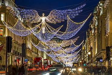 Regent Street Christmas lights 2016, London, England, United Kingdom, Europe