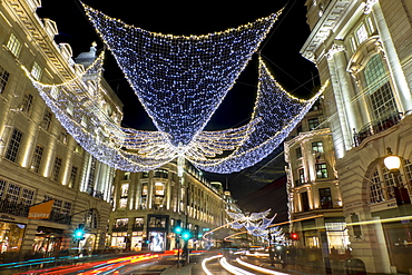 Regent Street Christmas lights in 2016, London, England, United Kingdom, Europe