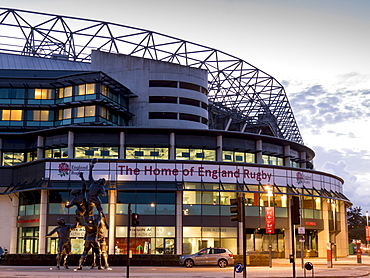 Twickenham Rugby Stadium dusk, Greater London, England, United Kingdom, Europe