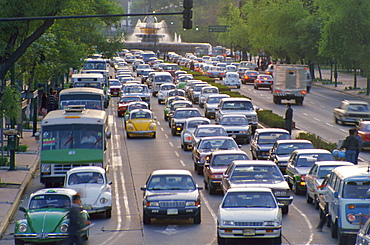 Traffic congestion, Mexico City, Mexico, Central America