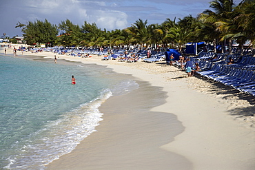 Sandy beach at Grand Turk Island, Turks and Caicos Islands, West Indies, Caribbean, Central America