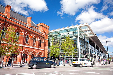 St. Pancras International Station entrance on Pancras Road, London, England, United Kingdom, Europe