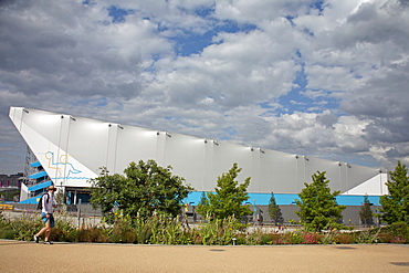 View of the Water Polo Arena in the Olympic Park, Stratford, London, England, United Kingdom, Europe