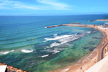 Beach in North Tel Aviv, Tel Aviv, Israel, Middle East 