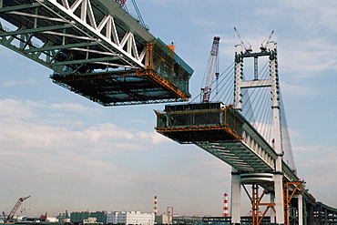 Bridge under construction, Japan, Asia