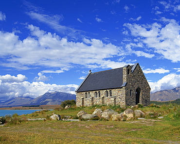 The Church of the Good Shepherd on the shores of Lake Tekapo in the South Island, New Zealand, Pacific