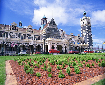 The Railway Station at Dunedin, Otago, New Zealand, Pacific