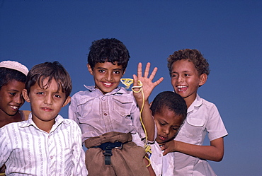 Portrait of young boys, Bait al Fadih, Yemen, Middle East