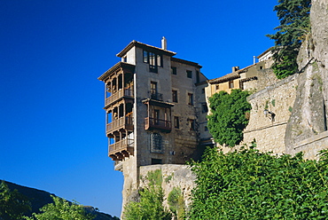 The casas colgadas (hanging houses), Cuenca, Castilla-La Mancha, Spain, Europe