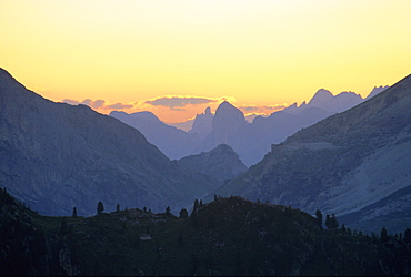 The Dolomites near Cortina d'Ampezzo, Veneto, Italy, Europe