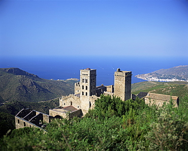 Monastery of Sant Pere de Rodes, Costa Brava, Catalonia, Spain, Europe