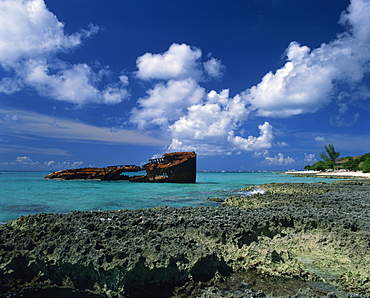 Shipwreck off Seven Mile Beach, Grand Cayman, Cayman Islands, West Indies, Caribbean, Central America