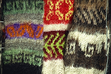 Llama and alpaca wool goods, Witchcraft Alley, La Paz, Bolivia, South America