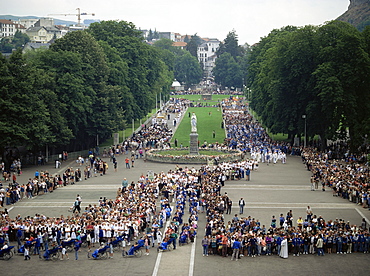 Pilgrimage for blessing of the sick, Lourdes, Hautes-Pyrenees, France, Europe