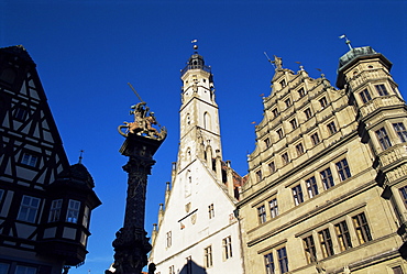 Townhall, Rothenburg ob der Tauber, Bavaria, Germany, Europe