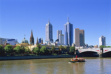 Melbourne skyline and the Yarra River, Victoria, Australia, Pacific