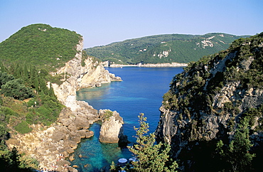 Paleokastritsa, Corfu, Greek Islands, Greece, Mediterranean, Europe