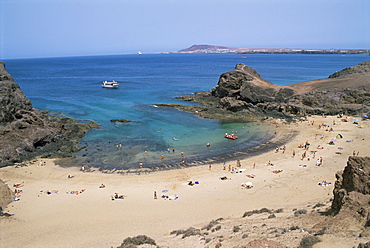 Playa de Papagayo, Lanzarote, Canary Islands, Spain, Atlantic, Europe