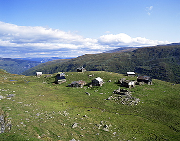 Landscape in Aurlandsdalen, Sogn og Fjordane, Norway, Scandinavia, Europe