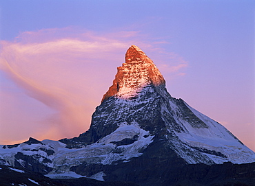 Peak of the Matterhorn, 4478m, Valais, Swiss Alps, Switzerland, Europe