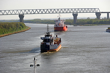 Kiel Canal near Brunsbuttel, Schleswig-Holstein, Germany, Europe