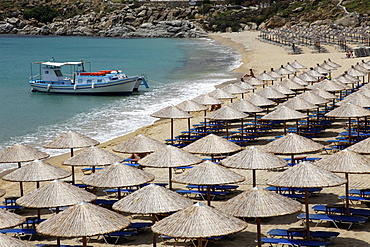 Paradise Beach, Mykonos, Cyclades Islands, Greek Islands, Greece, Europe