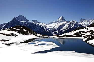 Bachalpsee at Grindelwald-First and Bernese Alps, Bernese Oberland, Swiss Alps, Switzerland, Europe