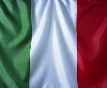 Close-up of Itallian flag, Italy, Europe