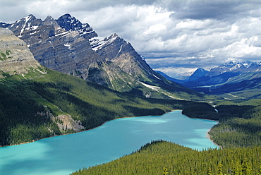 Peyto Lake, Banff National Park, UNESCO World Heritage Site, Alberta, Rocky Mountains, Canada, North America