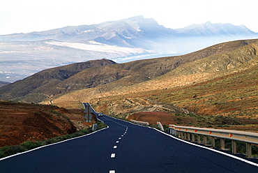 Road near La Pared, Fuerteventura, Canary Islands, Spain, Europe