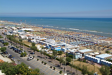 Beach at Riccione, Adriatic coast, Emilia-Romagna, Italy, Europe