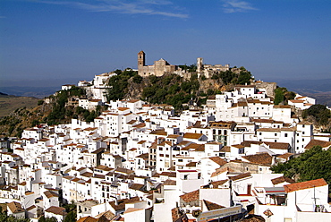 White village of Casares, Sierra Bermeja, Andalusia, Spain, Europe