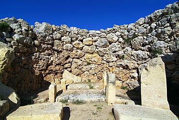 Ggantija Temple, UNESCO World Heritage Site, Xaghra, Gozo, Malta, Mediterranean, Europe