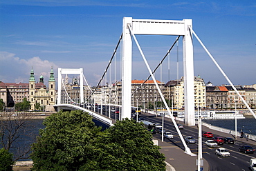 Elisabeth Bridge river Danube, Budapest, Hungary, Europe