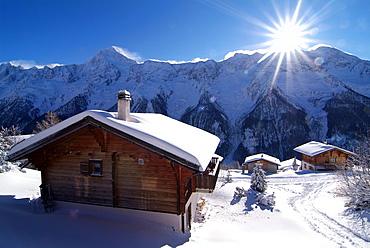 Winter at Lauchernalp, Lotschental, Valais, Switzerland, Europe