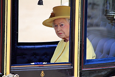 HM The Queen, Trooping the Colour 2012, The Queen's Birthday Parade, Whitehall, Horse Guards, London, England, United Kingdom, Europe