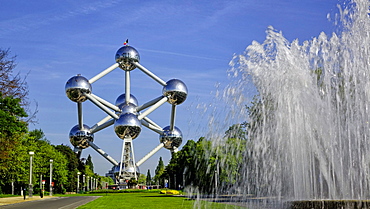 Atomium in the Urban District of Laeken, Brussels, Brabant, Belgium, Europe