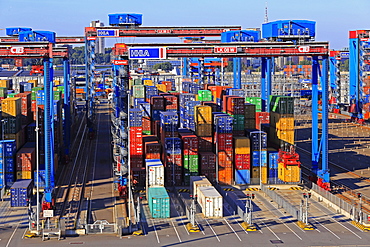 Container Terminal Waltershof, Harbour of Hamburg, Hamburg, Germany, Europe