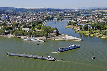 Tongue of Land at Deutsches Eck (German Corner), Koblenz, Rhineland-Palatinate, Germany, Europe