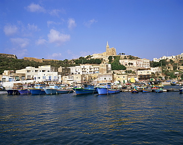 Harbour in Mgarr, island of Gozo, Malta, Mediterranean, Europe